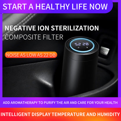 Car Air Purifier with Ionizer and Aromatherapy Y8