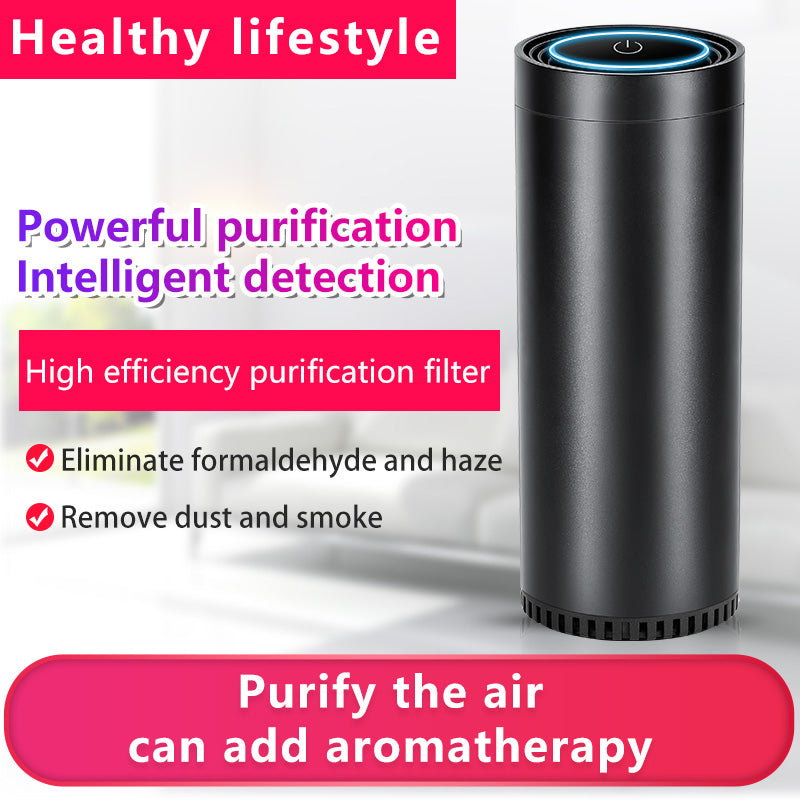 Car Air Purifier with Ionizer and Aromatherapy Y8